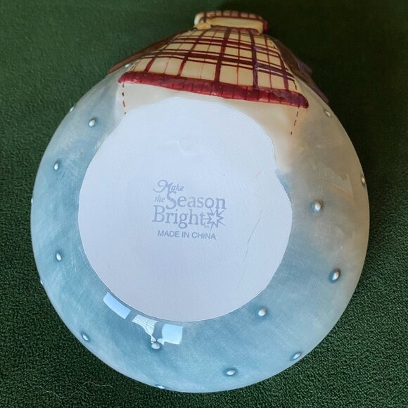 "Make the Season Bright" Snowman Candy / Soap dish - Picture 2 of 2